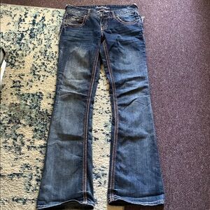 Amethyst Jeans with Cream and Tan Accents